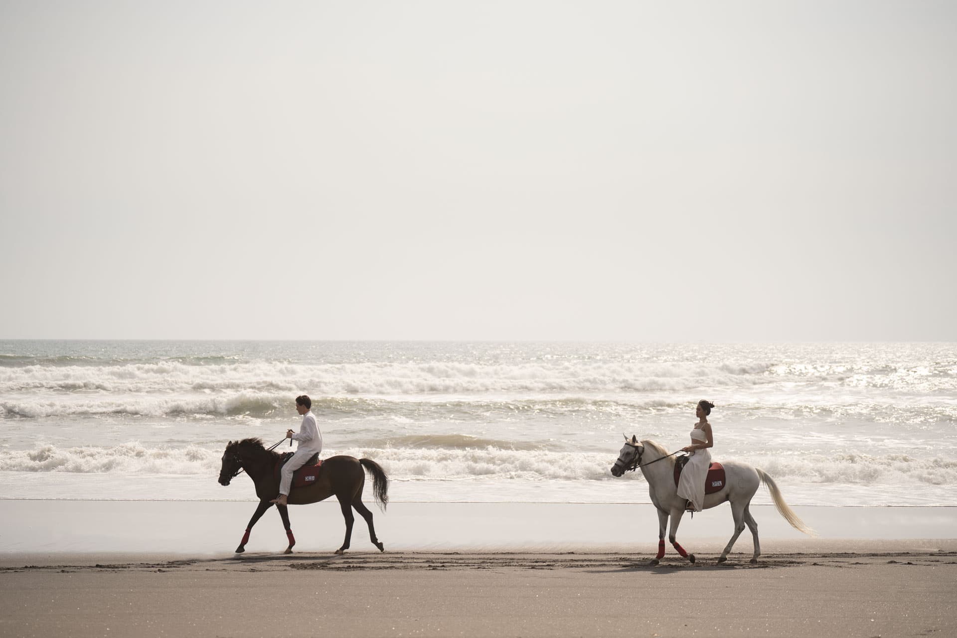 Horseback riding on the beach in Bali
